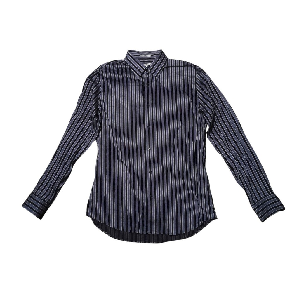 men's striped long-sleeve button-down from the Express  size L